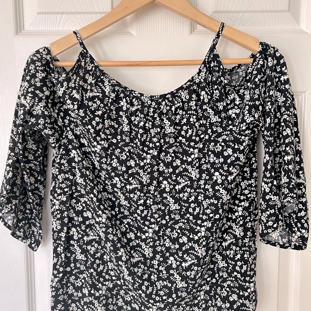 Art Class Girls Cold Shoulder Floral Too - Picture 5 of 7